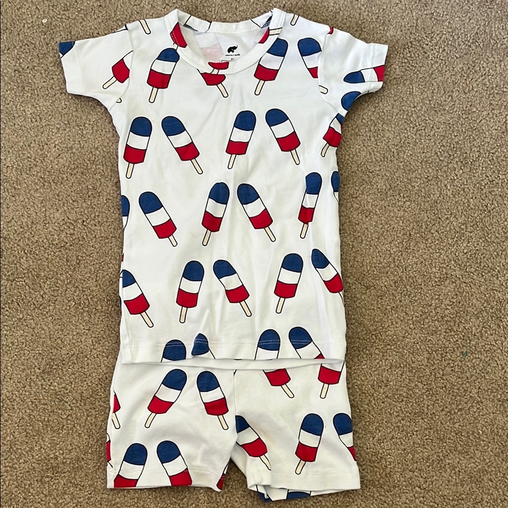 Popsicle Print Kids Pajama Set 5T